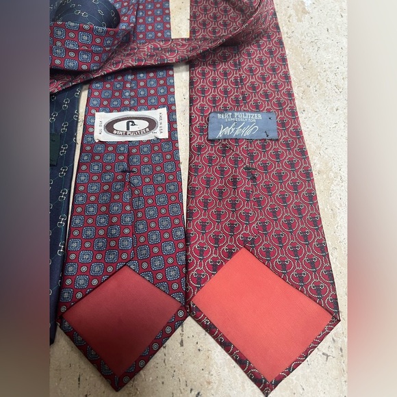 Bert Pulitzer Vintage Lot of 4 100% Silk Ties - Picture 7 of 7